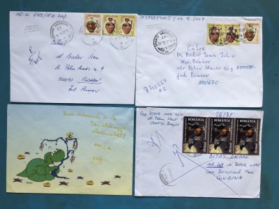 LOT DE 4 PLICURI POSTALE CIRCULATE NR. 2 foto