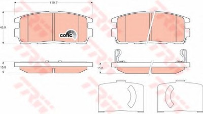 Set placute frana,frana disc CHEVROLET CAPTIVA (C100, C140) (2006 - 2016) TRW GDB1716 foto