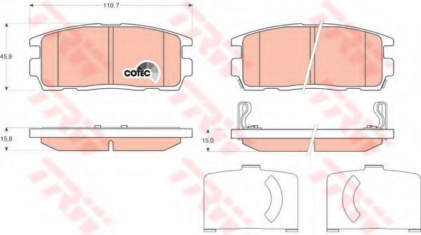 Set placute frana,frana disc CHEVROLET CAPTIVA (C100, C140) (2006 - 2016) TRW GDB1716
