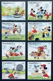 Maldives 1990 - Disney, desene animate, Expo Londra, serie neuzata