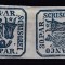 ROMANIA 1864 LP 13 LP 13 b PRINCIPATELE UNITE EMISIUNEA II-a 30 PARALE ALBASTRU PERECHE CU UN TIMBRU ORIZONTAL SI CELALALT VERTICAL LIPSA GUMA
