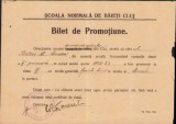 A1371 Bilet de promoțiune, 1923, Școala normală băieți Cluj