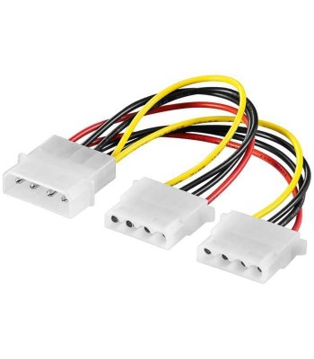 Cablu adaptor splitter alimentare molex 5.25 la molex 2x 5.25 15cm foto