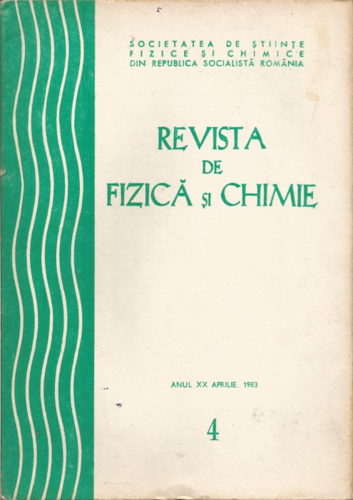 Rom&acirc;nia, Revista de Fizică şi Chimie, nr. 4/1983