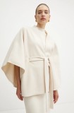 Morgan poncho 5BELT culoarea bej, 5BELT