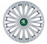 Cumpara ieftin Set 4 capace roti pentru Skoda Nou Verde, model Dino Gray, R15, Autohelix MSA