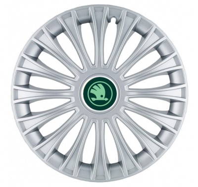 Set 4 capace roti pentru Skoda Nou Verde, model Dino Gray, R15 foto