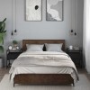 Noptiere, 2 buc., negru, 40x40x55 cm, lemn prelucrat