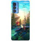 Husa compatibila cu Motorola G100 model Deep into nature, Silicon, TPU, Viceversa, Transparent, Carcasa