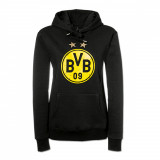 Borussia Dortmund hanorac de bărbați cu glugă Logo black - XXL