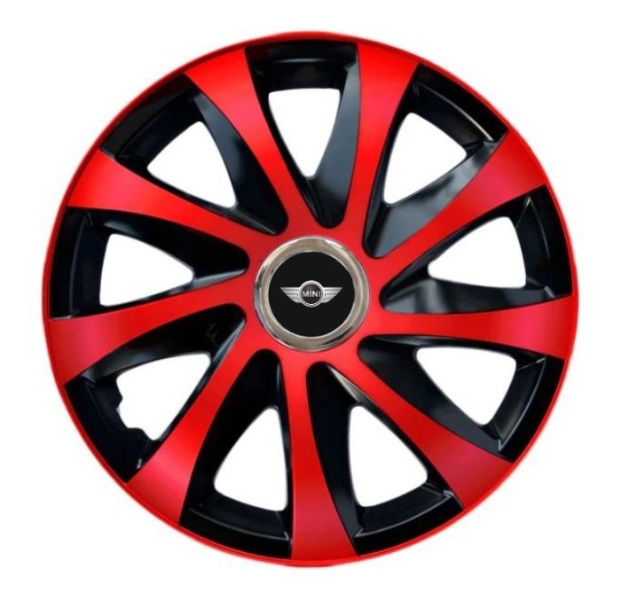 Set 4 capace roti Drift extra red R15 pentru gama Mini Cooper