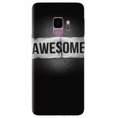 Husa silicon pentru Samsung S9, Awesome Label Dark