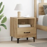 vidaXL Dulap de noapte cu sertar stejar artizanal 40 x 35 x 47.5 cm