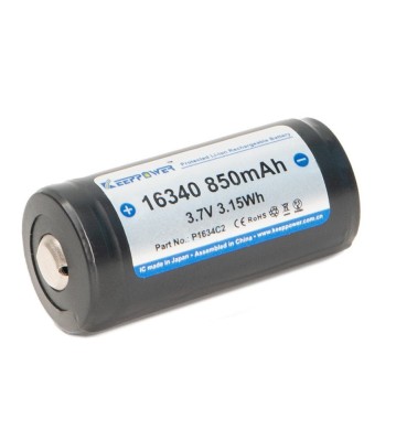 KeepPower 16340 850mAh (protejata) 2A Baterie reincarcabila Li-ion foto