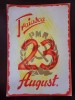 PM333N Material de propagandă comunistă, Trăiască 23 August și cu stema PMR