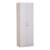 Cumpara ieftin Dulap 2 usi Jonar alb, 60x42x180 cm, melamina - Sifonier dormitor modern, depozitare haine Pako World