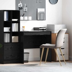 vidaXL Birou Stejar negru 80 x 50 x 76 cm Lemn compozit