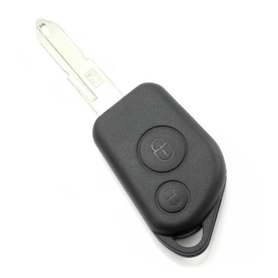 Carcasa cheie Citroen/Peugeot Carguard, 2 butoane, suport baterie, Negru foto