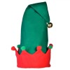 Caciulă Crăciun, Model Mos Crăciun-Pitic, Verde-Roșu, Mărime 43cm, Oem