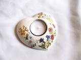Suport lumanare decorat cu flori de munte 40828