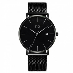 Ceas barbati Tio Casual Quartz Japonia Analog Negru Afisare data