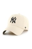47 brand sapca MLB New York Yankees culoarea bej, cu imprimeu, B-BPCAM17GWS-NT
