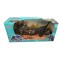 Set 4 dinozauri - T-Rex, Velociraptor, Parasaurolophus si pui de Triceratops