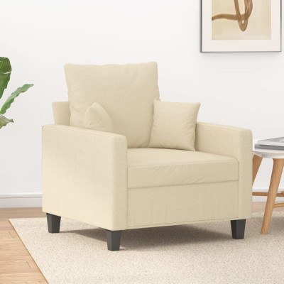Gossi fotoliu canapea, crem, 60 cm, material textil foto
