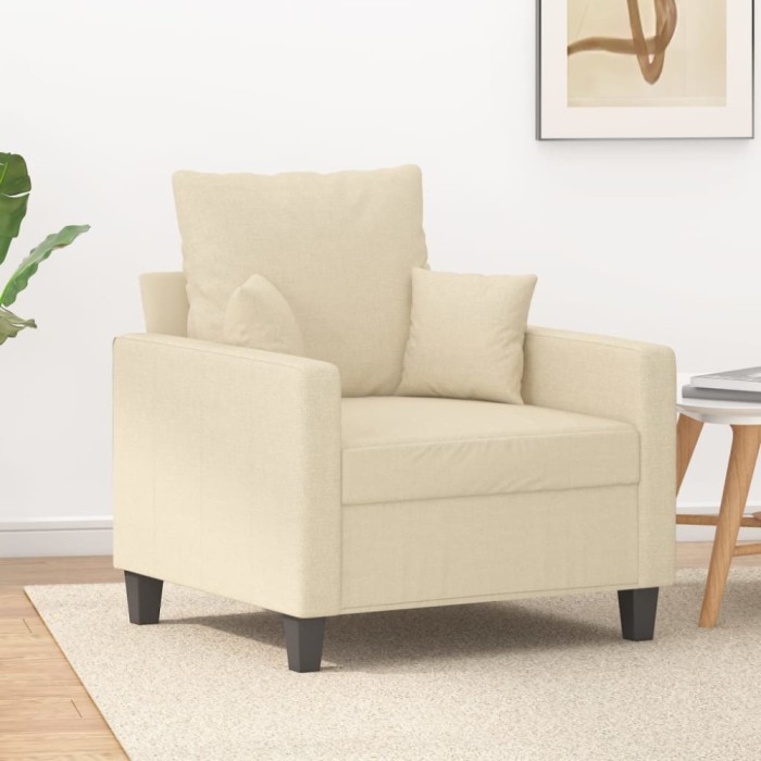 Gossi fotoliu canapea, crem, 60 cm, material textil