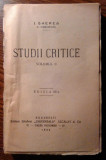 I. Gherea - Studii critice - Volumul II [1925]