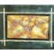 Tablou abstract Dreptunghi solar pictat manual, 90x60cm ulei pe panza in relief efect 3D