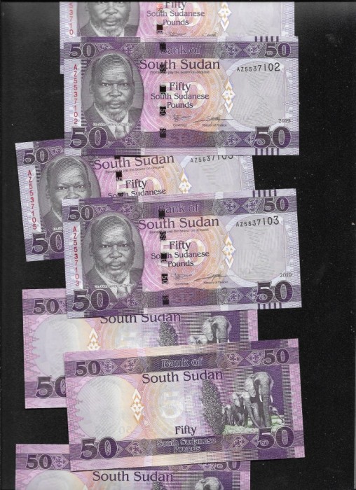 Sudanul de Sud South Sudan 50 pounds 2019 unc pret pe bucata
