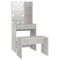 Set masuta de toaleta cu LED, gri beton, lemn prelucrat