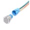Intrerupator buton LED rosu SW 2 ON-OFF cu retinere metal 16mm 12-24V