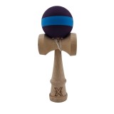 Jucarie Kendama X Originala, Profesionala, Cyrax, din Lemn, Rubber Grip, 18 cm, Mov/Albastru