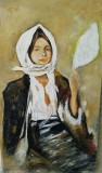 Tablou portret semnat Cimpoesu dupa Grigorescu.