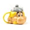 Cană mare ceramică 3D cu capac - Cap de Asterix