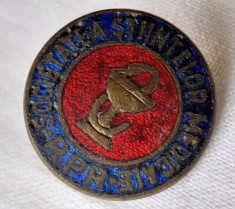 SOCIETATEA STIINTELOR MEDICALE din RPR, ( Republica Populara Romana), insigna veche anii 1950