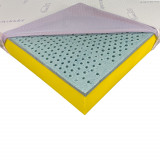 Saltea de pat Ortopedica Latex Gel 120x200 reversibila 7 zone cu husa lavanda Rebel Teenage, Ortopedicus