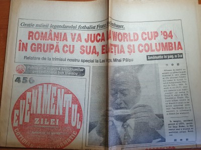 evenimentul zilei 20 decembrie 1993- romania va juca la world cup&amp;#039;94 foto