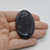 Cabochon obsidian fulg de nea 52x32x6mm c82