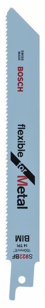 Bosch Set 5 panze ferastrau sabie S 922 BF Flexible for Metal, 150mm ProAdvanced PowerfulTools