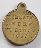Medalie Ordine Publica 1830 Charles X, Alama, 1.41g, Medalistica Straine