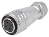 Mufă Mamă SA16 4 Pin IP67 5A 500V pentru Cablu 5-8mm