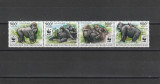 Republica Centrafricana 2015-Fauna,WWF,Maimute,Gorile,serie 4 val,MNH,Mi.5460-63