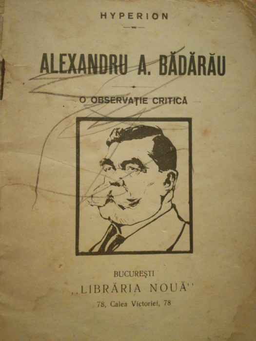 O observatie critica, Alexandru A. Badarau