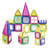 Cumpara ieftin Set de constructie piese magnetice 3D, 34 piese, 3 ani+