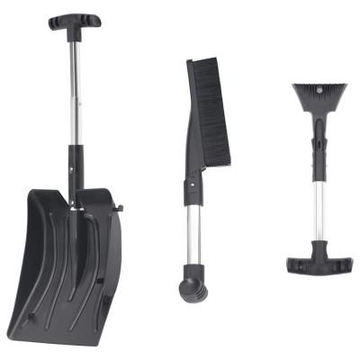 Kit de lopată pentru zăpadă 3 &amp;icirc;n 1, negru, aluminiu foto