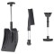 Kit de lopată pentru zăpadă 3 &icirc;n 1, negru, aluminiu