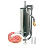 Aparat Umplut Carnati Vertical 3L Otel Inoxidabil, 3 Palnii, Baza Fonta, Guzun 2001-10006, Argintiu, Profesional